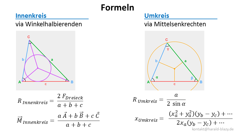 Konstruktionen und Formeln